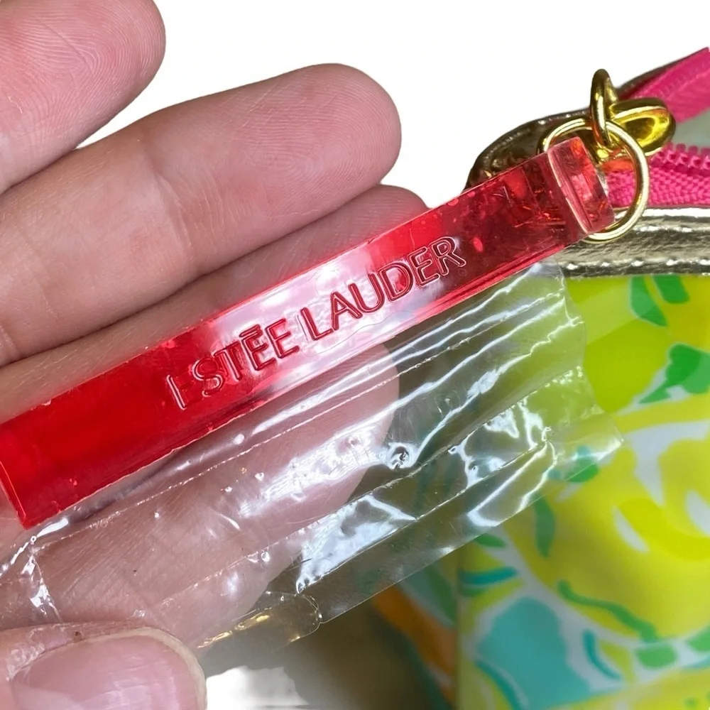 Lilly Pulitzer for Estee Lauder Vinyl Makeup Zip Bag